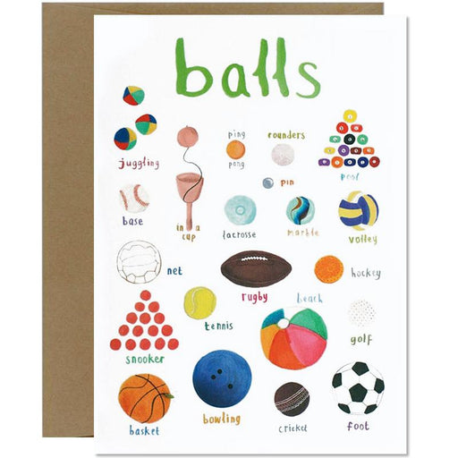 Balls Dirty Pun Greeting Card