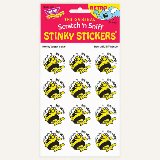 Bee-utiful! Honey Scented Retro Scratch 'n Sniff Stinky Stickers