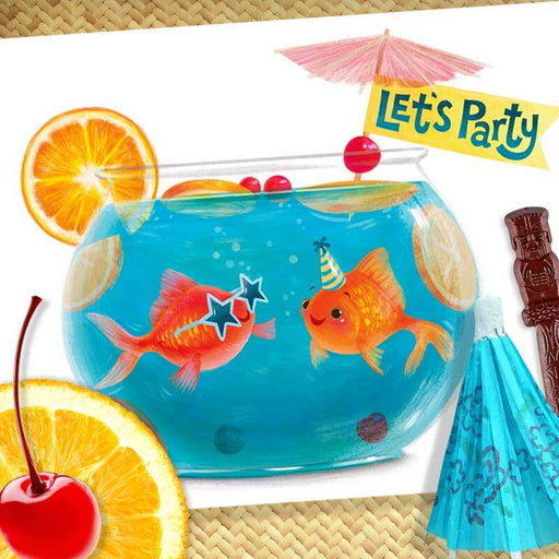 Let's Party Tiki Punch Bowl Celebration Card