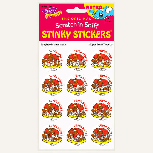 Super Stuff! Spaghetti Scented Retro Scratch 'n Sniff Stinky Stickers