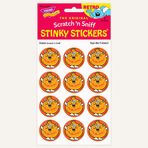 Tear-ific! Onion Scented Retro Scratch 'n Sniff Stinky Stickers