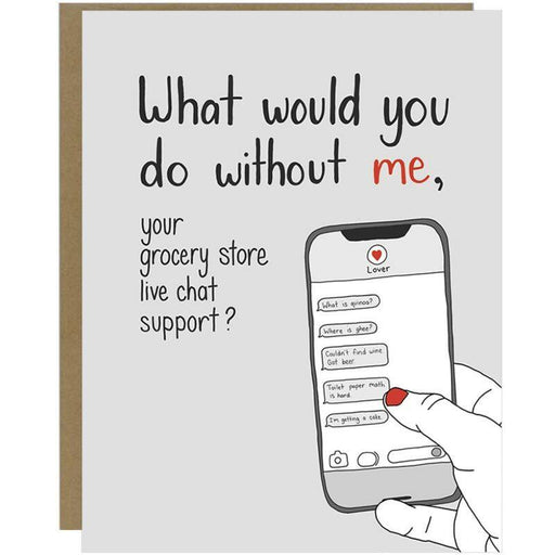 Grocery Store Live Chat Support Relationship Card