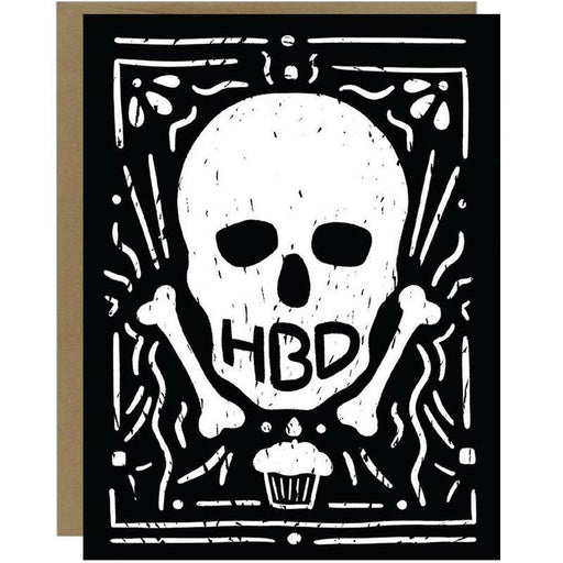 Happy Birthday HBD Skull Card