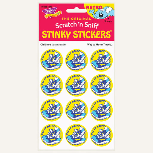 Way to Motor Old Shoe Scented Retro Scratch 'n Sniff Stinky Stickers