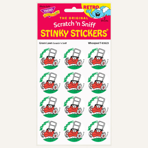 Whoopee! Green Lawn Scented Retro Scratch 'n Sniff Stinky Stickers